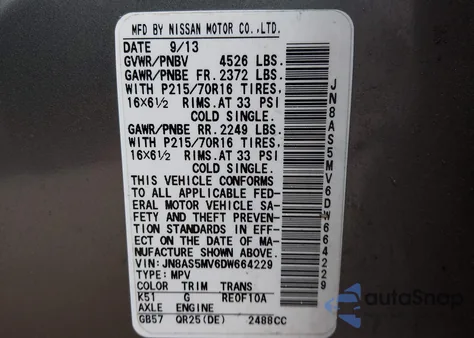 2013 Nissan Rogue S from USA, damaged, VIN JN8AS5MV6DW664229